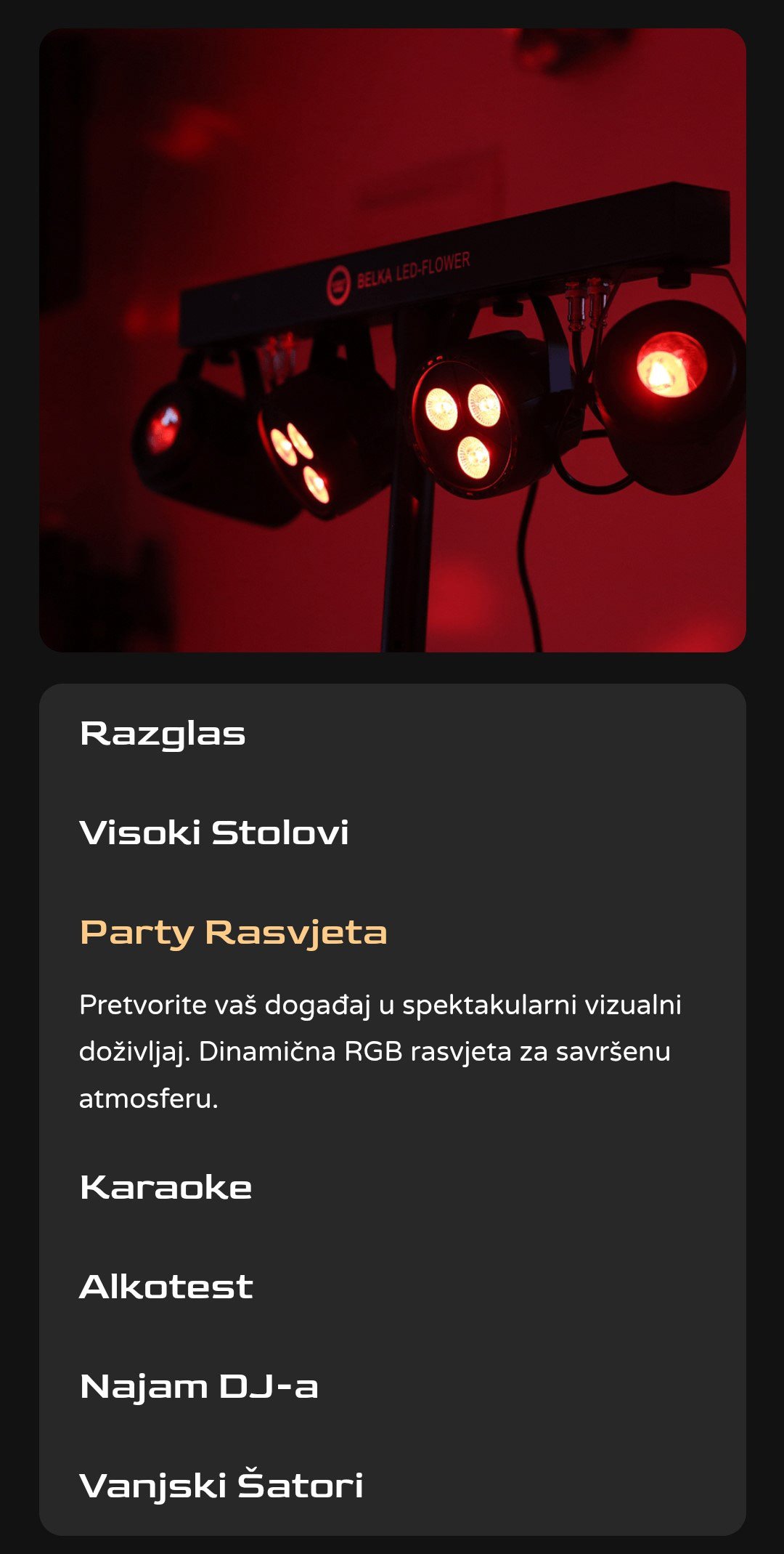 describing available services