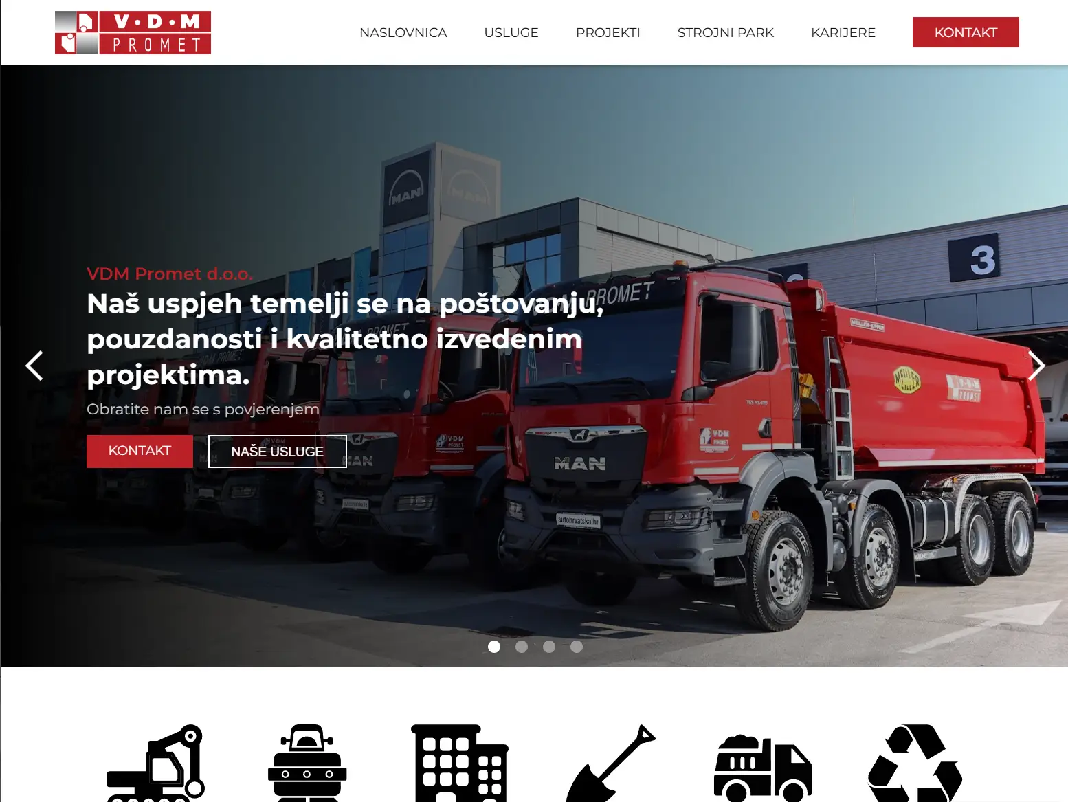 custom website design for construction company