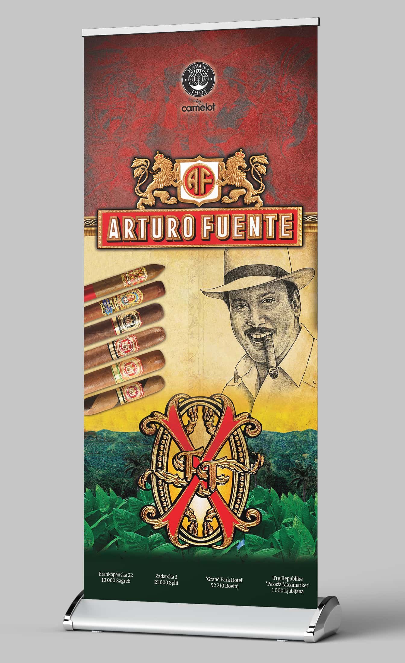 graphic design for roll up banner