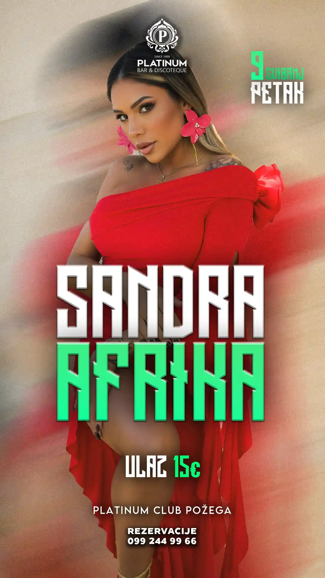 tisak plakata za koncert sandre afrike