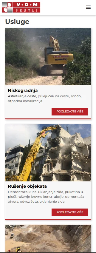 services page for construction company