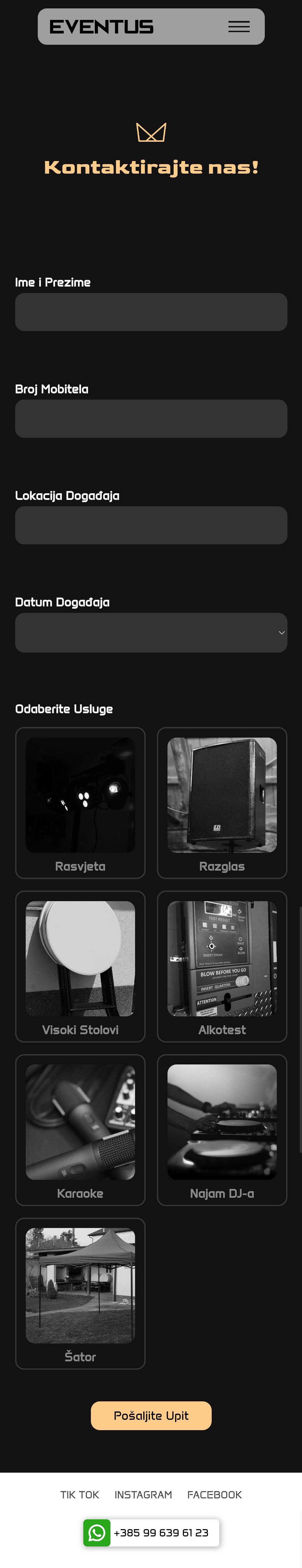 designing the contact page